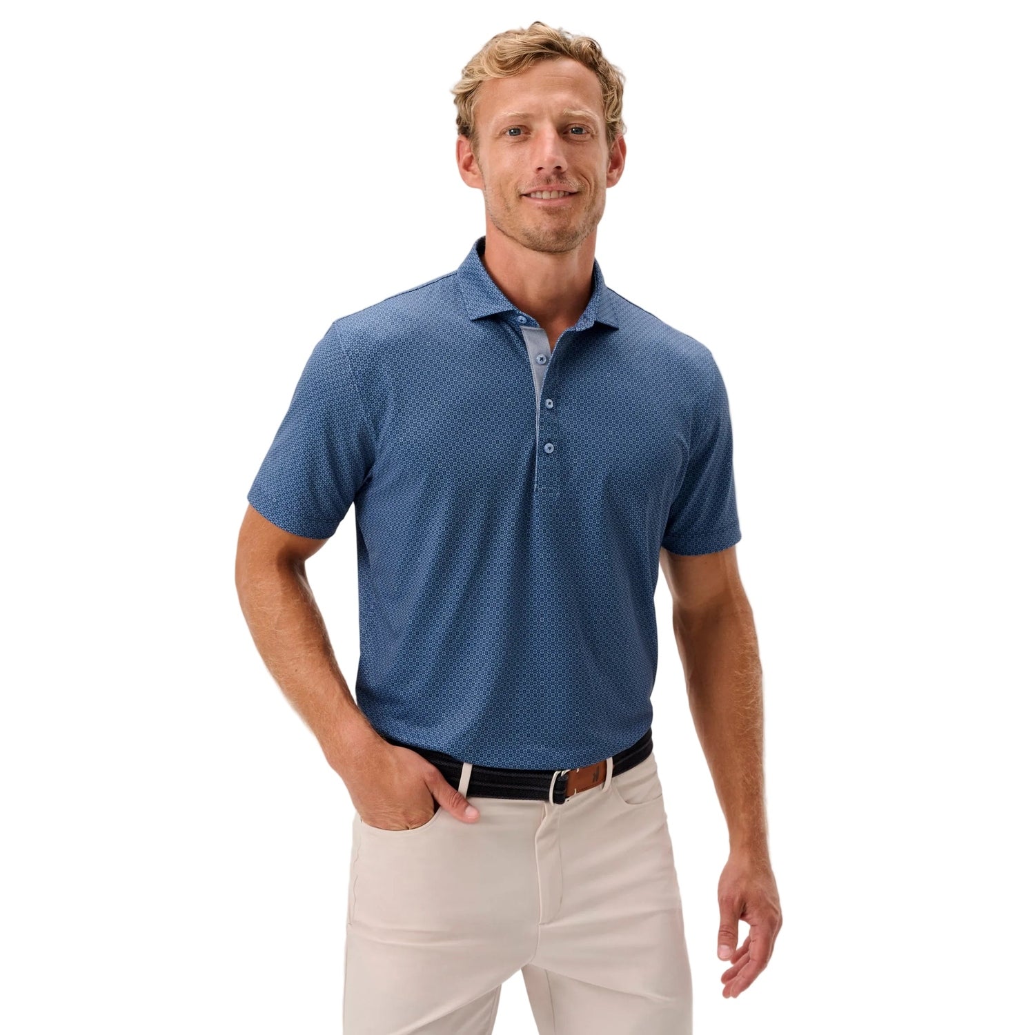 Men’s Parson Performance Mesh Polo johnnie-O - NAVY / S