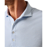 johnnie-O 01. MENS APPAREL - MENS SS SHIRTS - MENS SS POLO Men's Performance Mesh Polo - Stetson Stripe MALIBLU