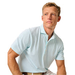 johnnie-O 01. MENS APPAREL - MENS SS SHIRTS - MENS SS POLO Men's Performance Mesh Polo - Stetson Stripe TARPON