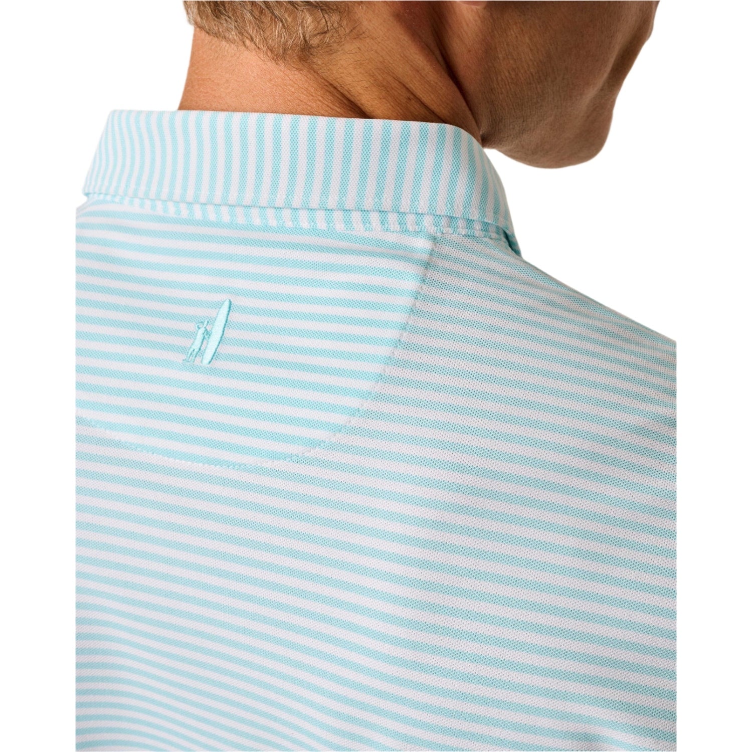 johnnie-O 01. MENS APPAREL - MENS SS SHIRTS - MENS SS POLO Men's Performance Mesh Polo - Stetson Stripe TARPON