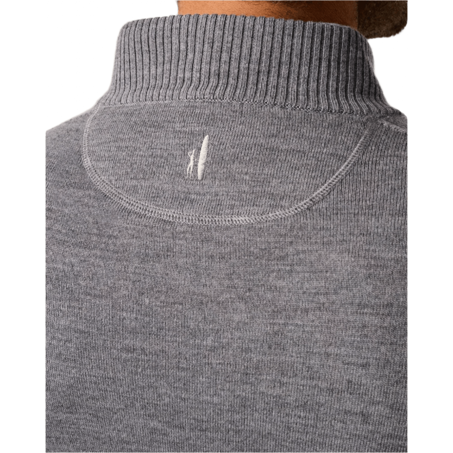 johnnie-O 01. MENS APPAREL - MENS HOODIES|SWEATERS - MENS PO Q ZIP Men's Raynor Merino 1/4 Zip Sweater LIGHT GRAY