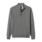 johnnie-O 01. MENS APPAREL - MENS HOODIES|SWEATERS - MENS PO Q ZIP Men's Raynor Merino 1/4 Zip Sweater CHARCOAL