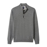 johnnie-O 01. MENS APPAREL - MENS HOODIES|SWEATERS - MENS PO Q ZIP Men's Raynor Merino 1/4 Zip Sweater CHARCOAL