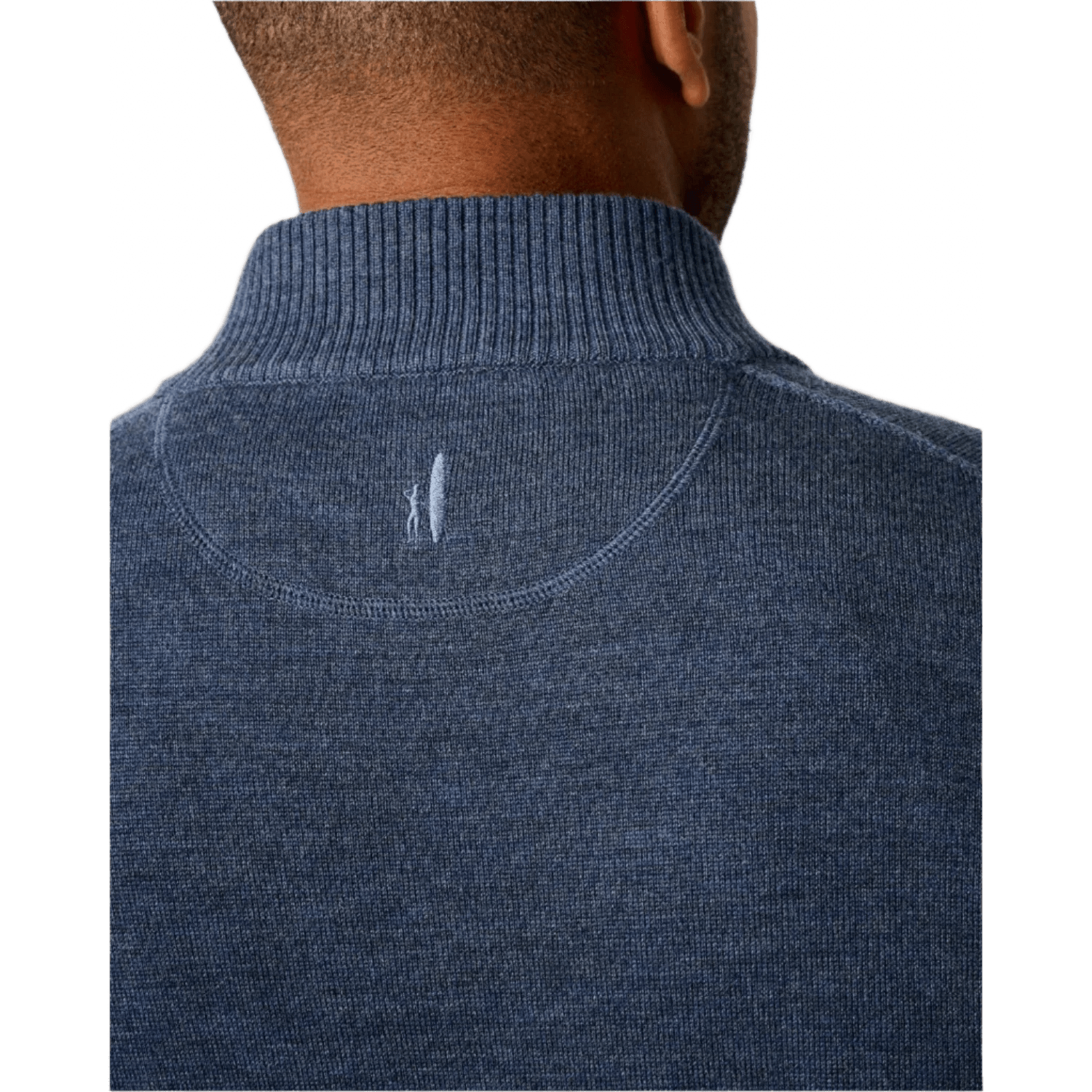 johnnie-O 01. MENS APPAREL - MENS HOODIES|SWEATERS - MENS PO Q ZIP Men's Raynor Merino 1/4 Zip Sweater LAGUNA BLUE