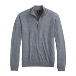 johnnie-O 01. MENS APPAREL - MENS HOODIES|SWEATERS - MENS PO Q ZIP Men's Raynor Merino 1/4 Zip Sweater LIGHT GRAY