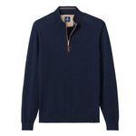 johnnie-O 01. MENS APPAREL - MENS HOODIES|SWEATERS - MENS PO Q ZIP Men's Raynor Merino 1/4 Zip Sweater NAVY