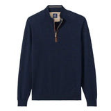 johnnie-O 01. MENS APPAREL - MENS HOODIES|SWEATERS - MENS PO Q ZIP Men's Raynor Merino 1/4 Zip Sweater NAVY