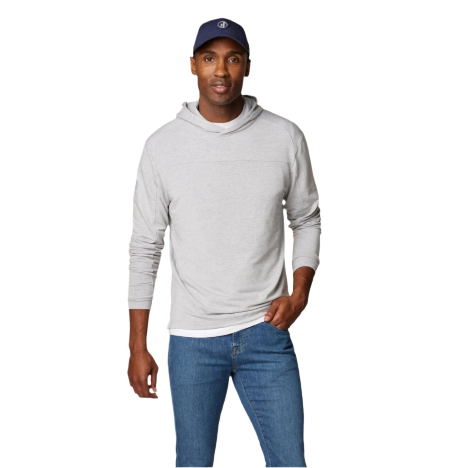 johnnie-O 01. MENS APPAREL - MENS LS SHIRTS - MENS LS HOODY Men's Remmy Lightweight Performance Hoodie SEAL