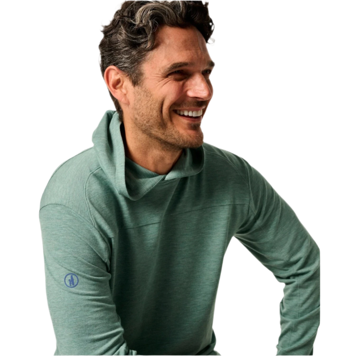 johnnie-O 01. MENS APPAREL - MENS LS SHIRTS - MENS LS HOODY Men's Remmy Lightweight Performance Hoodie GREEN GRASS