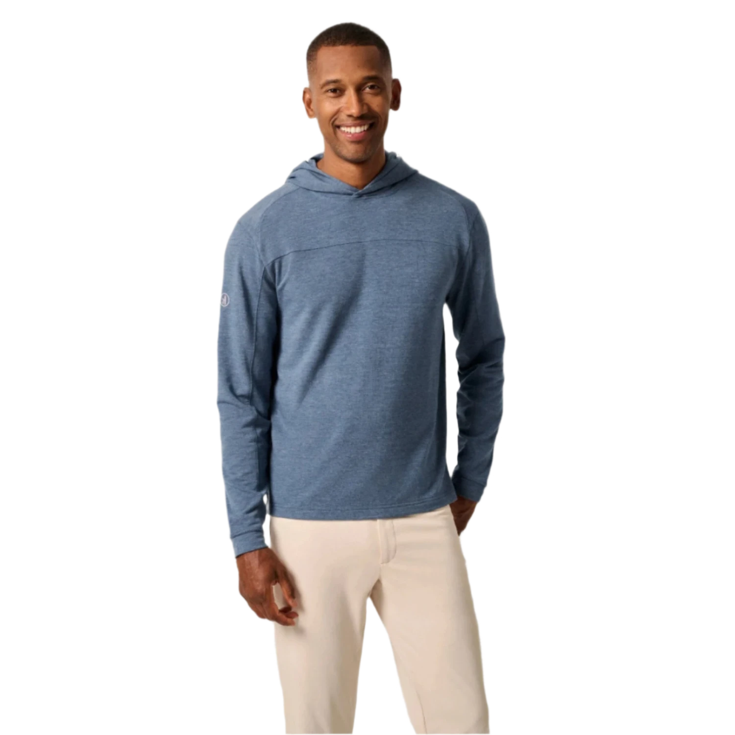 johnnie-O 01. MENS APPAREL - MENS LS SHIRTS - MENS LS HOODY Men's Remmy Lightweight Performance Hoodie LAKE