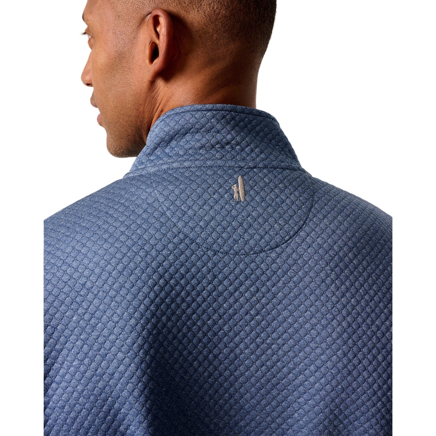 johnnie-O 01. MENS APPAREL - MENS HOODIES|SWEATERS - MENS PO Q ZIP Men's Rockwells Quilted Pullover LAGUNA BLUE