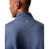 johnnie-O 01. MENS APPAREL - MENS HOODIES|SWEATERS - MENS PO Q ZIP Men's Rockwells Quilted Pullover LAGUNA BLUE