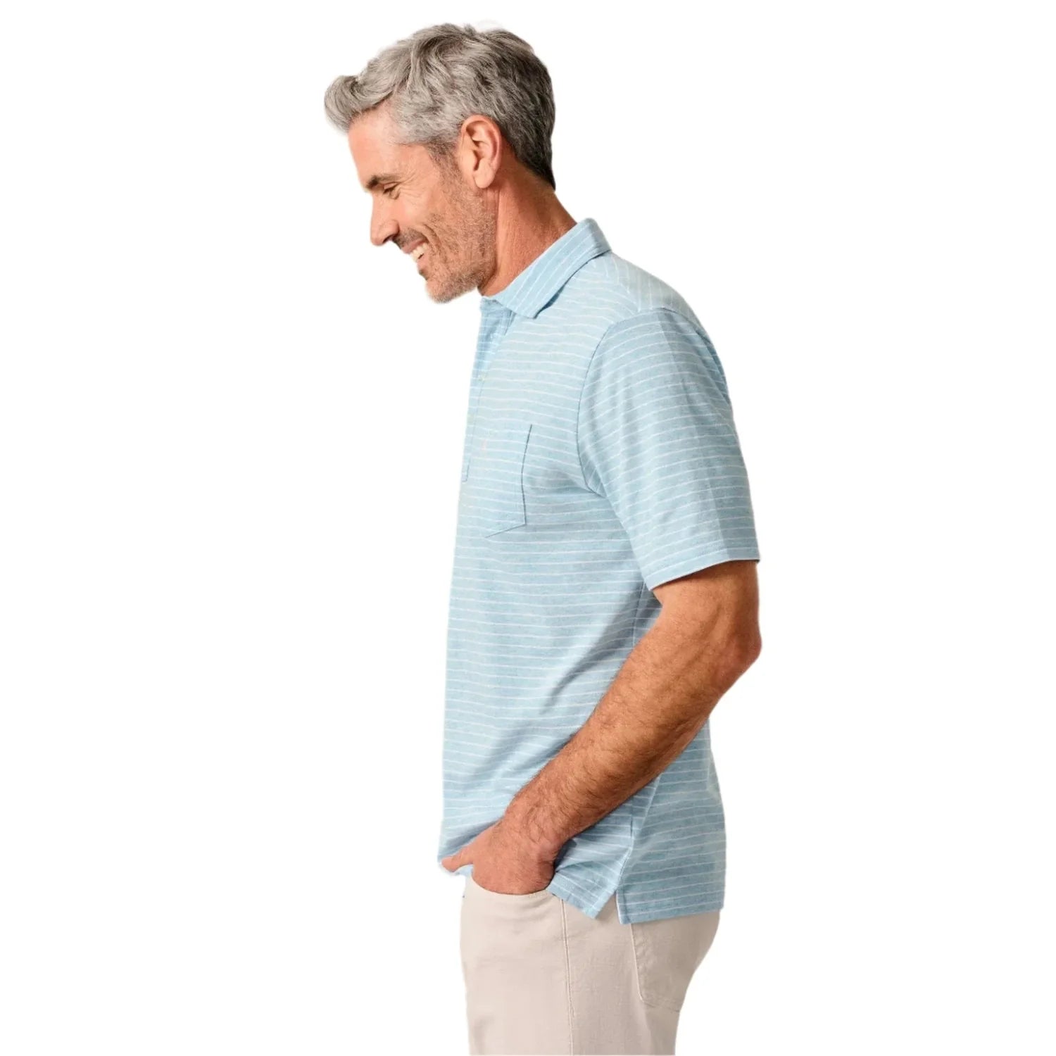 johnnie-O 01. MENS APPAREL - MENS SS SHIRTS - MENS SS POLO Men's Ryan Original Four-Button Polo CLOUD BLUE