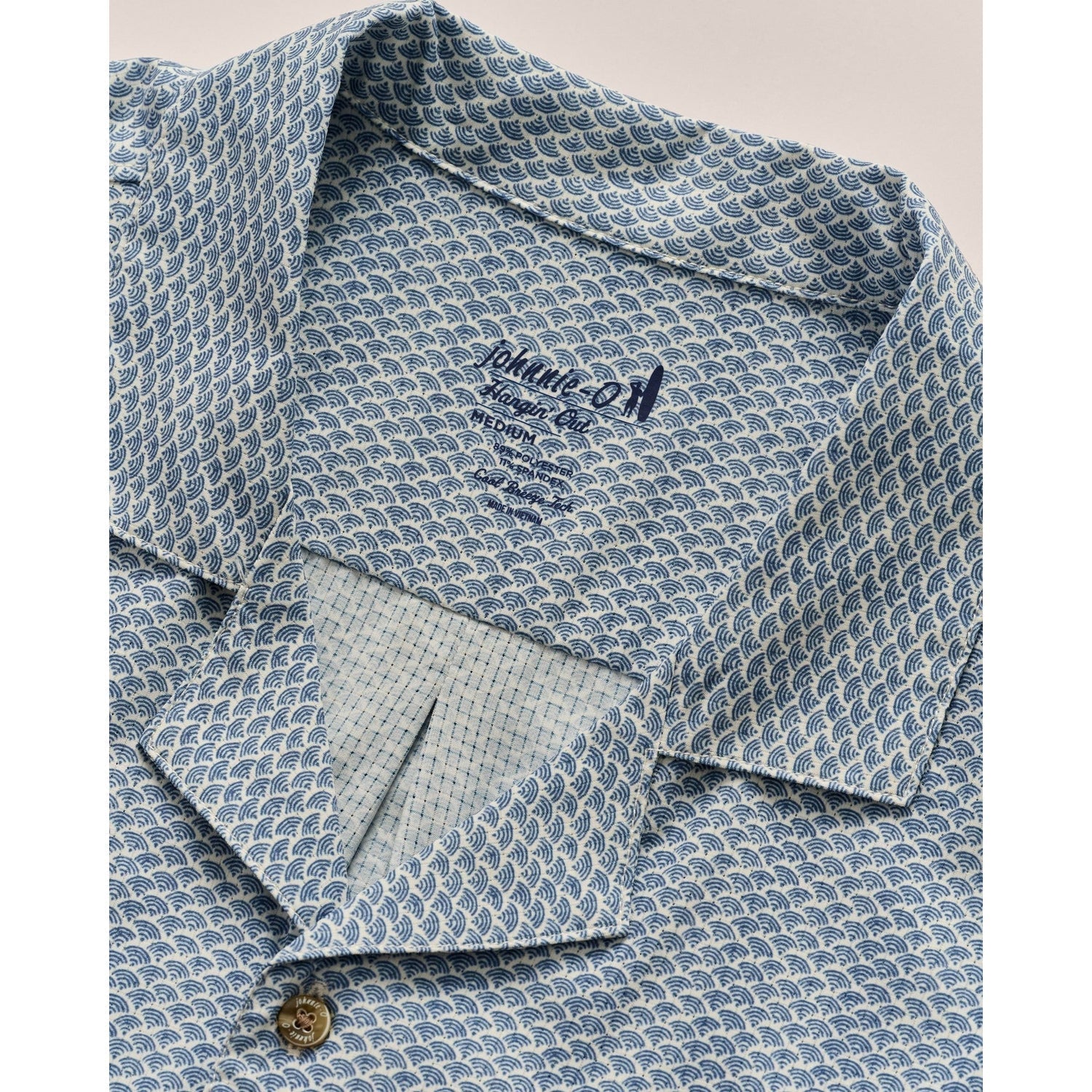 johnnie-O 01. MENS APPAREL - MENS SS SHIRTS - MENS SS BUTTON UP Men's Short Sleeve Hangin' Out Button Up Shirt - Shackleford NAVY