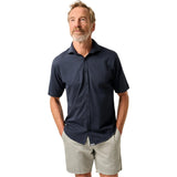 johnnie-O 01. MENS APPAREL - MENS SS SHIRTS - MENS SS BUTTON UP Men's Short Sleeve Hangin' Out Knit Button Up Shirt - Surfsucker LAKE