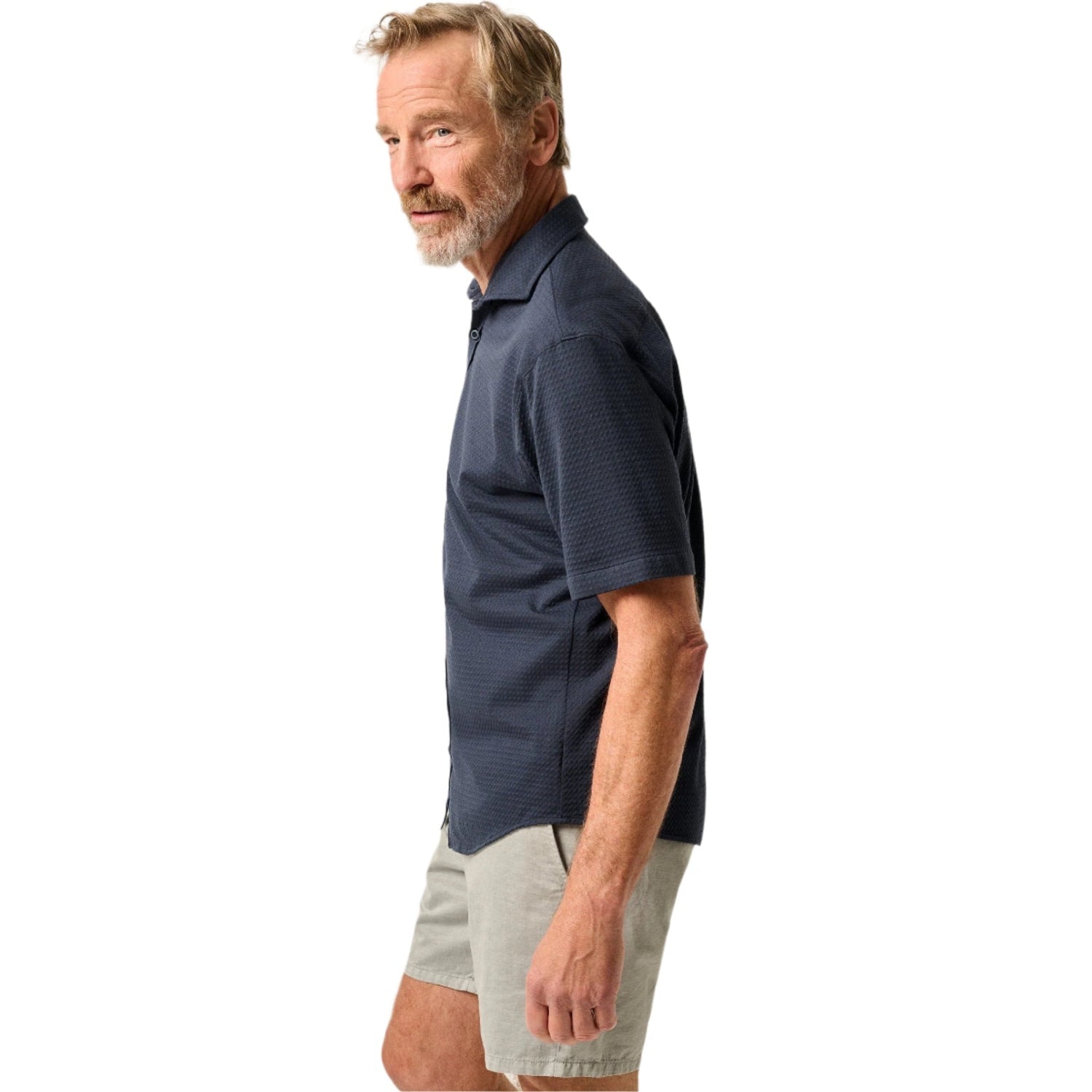 johnnie-O 01. MENS APPAREL - MENS SS SHIRTS - MENS SS BUTTON UP Men's Short Sleeve Hangin' Out Knit Button Up Shirt - Surfsucker LAKE