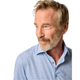 johnnie-O 01. MENS APPAREL - MENS SS SHIRTS - MENS SS BUTTON UP Men's Short Sleeve Hangin' Out Knit Button Up Shirt - Waylan MALIBLU