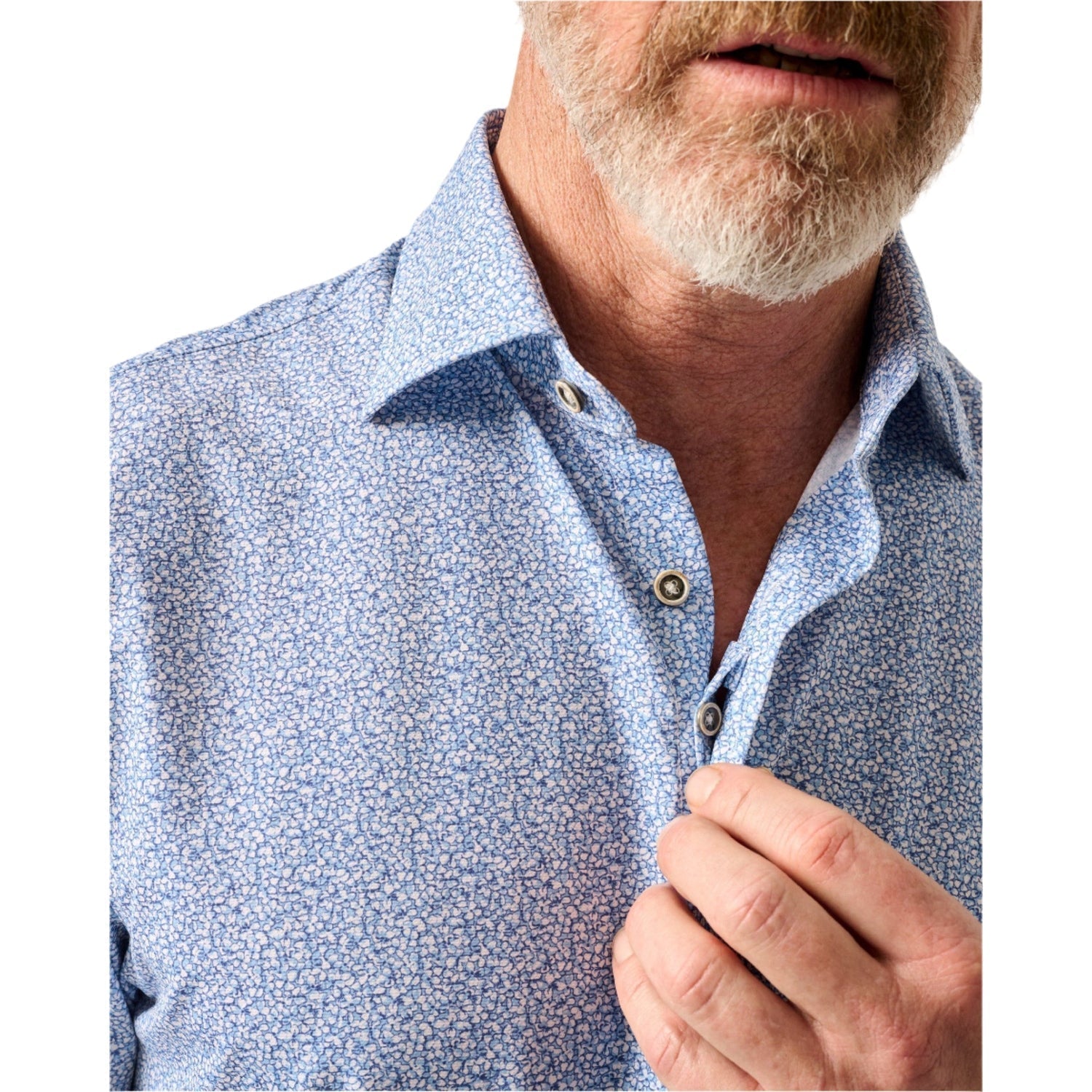 johnnie-O 01. MENS APPAREL - MENS SS SHIRTS - MENS SS BUTTON UP Men's Short Sleeve Hangin' Out Knit Button Up Shirt - Waylan MALIBLU