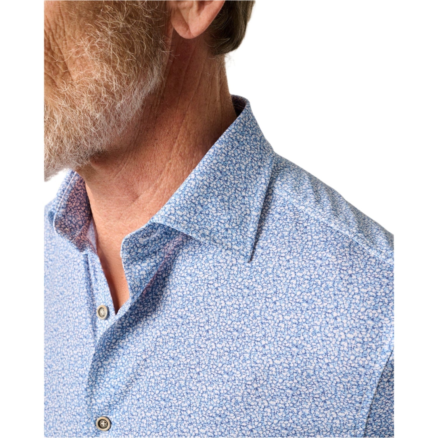 johnnie-O 01. MENS APPAREL - MENS SS SHIRTS - MENS SS BUTTON UP Men's Short Sleeve Hangin' Out Knit Button Up Shirt - Waylan MALIBLU