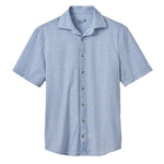 johnnie-O 01. MENS APPAREL - MENS SS SHIRTS - MENS SS BUTTON UP Men's Short Sleeve Hangin' Out Knit Button Up Shirt - Waylan MALIBLU