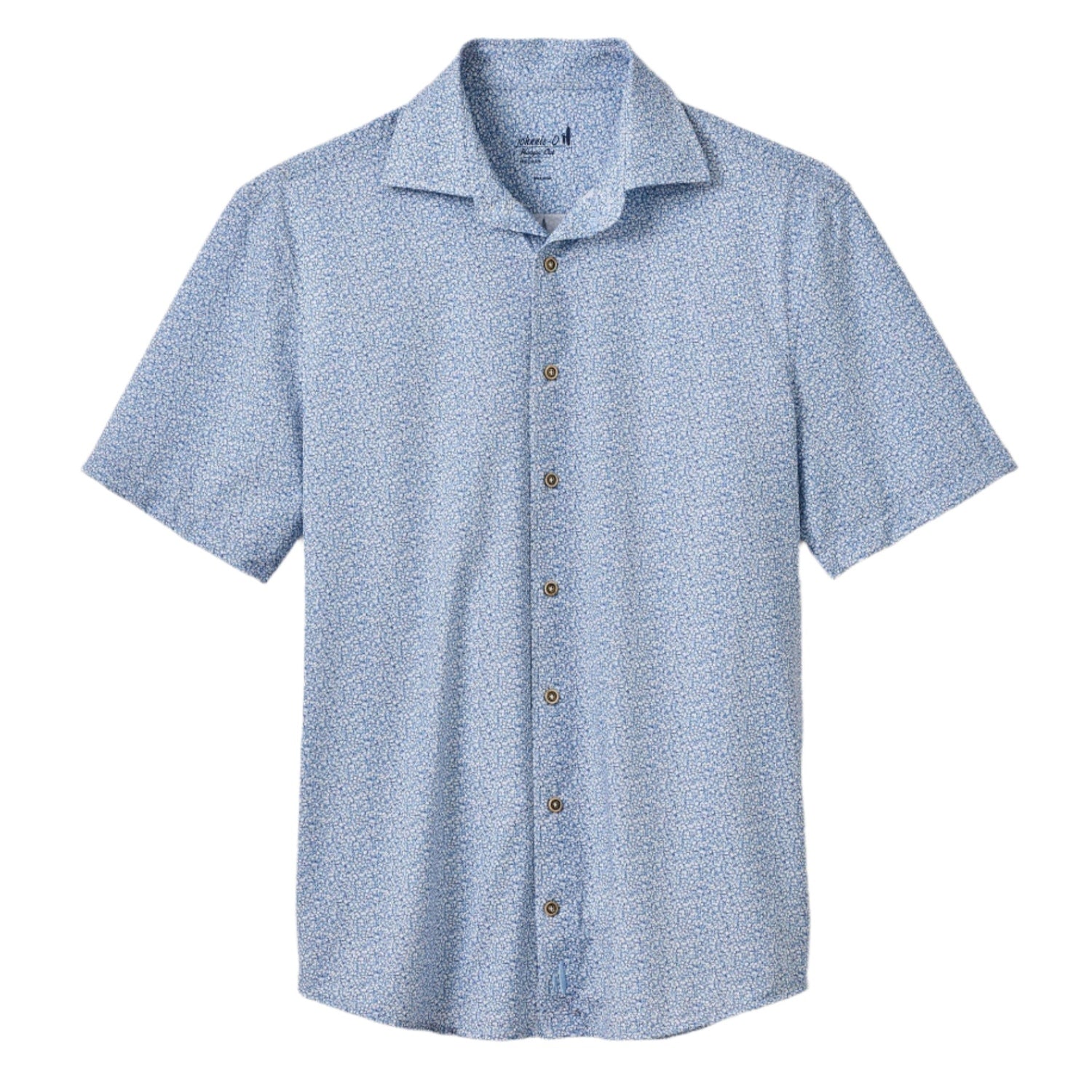 johnnie-O 01. MENS APPAREL - MENS SS SHIRTS - MENS SS BUTTON UP Men's Short Sleeve Hangin' Out Knit Button Up Shirt - Waylan MALIBLU