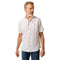 johnnie-O 01. MENS APPAREL - MENS SS SHIRTS - MENS SS BUTTON UP Men's Short-Sleeve Knit Pique Button-Down Shirt | Tasca WHITE