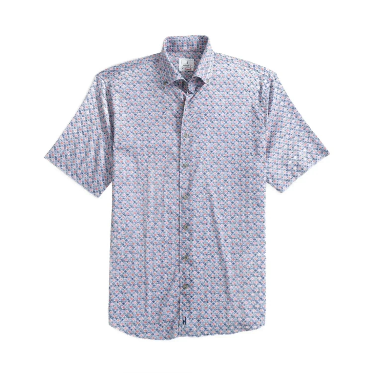 johnnie-O 01. MENS APPAREL - MENS SS SHIRTS - MENS SS BUTTON UP Men's Sona Hangin' Out Button Up Shirt LAKE