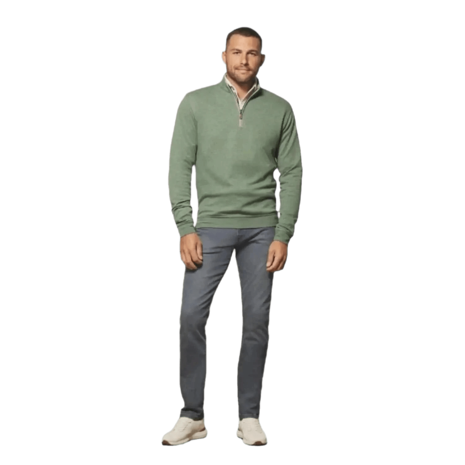 johnnie-O 01. MENS APPAREL - MENS HOODIES|SWEATERS - MENS PO Q ZIP Men's Sully 1/4 Zip Pullover EVERGREEN