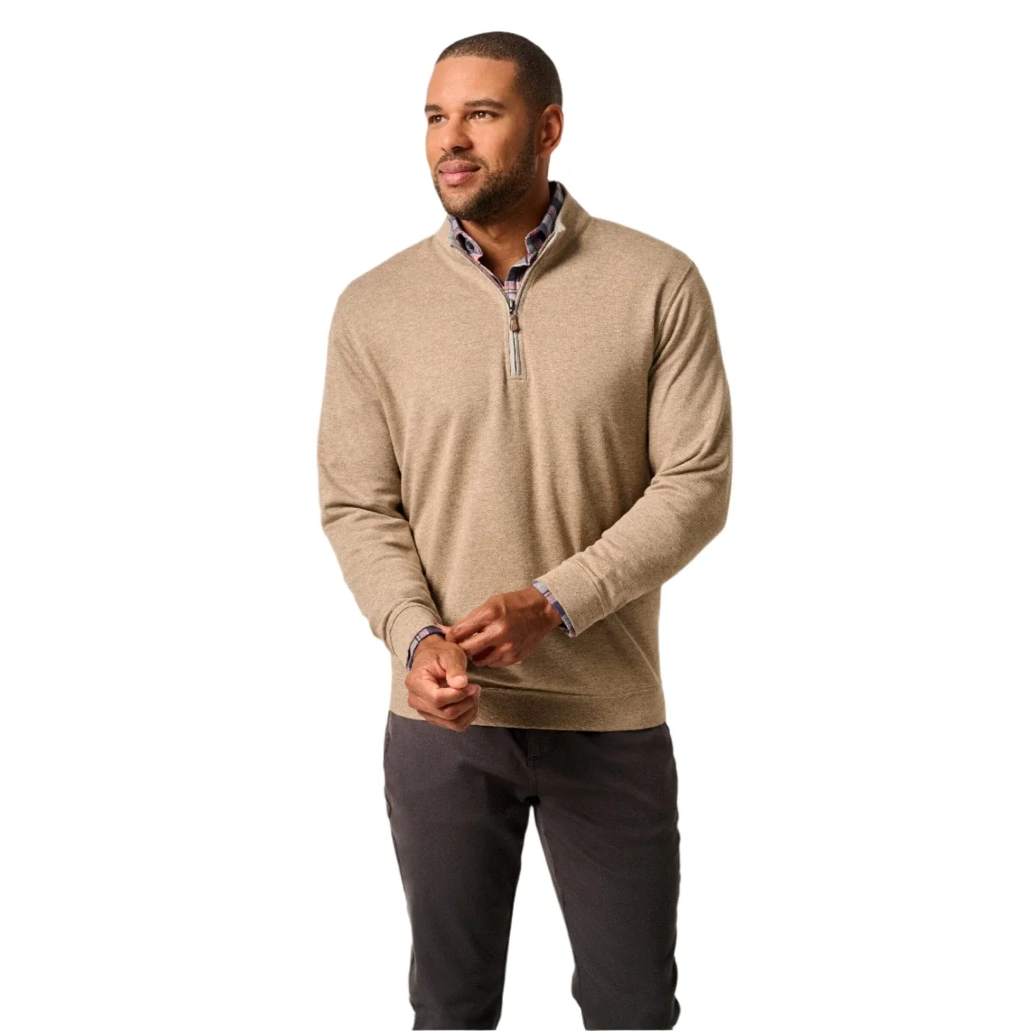 johnnie-O 01. MENS APPAREL - MENS HOODIES|SWEATERS - MENS PO Q ZIP Men's Sully 1/4 Zip Pullover CEDAR