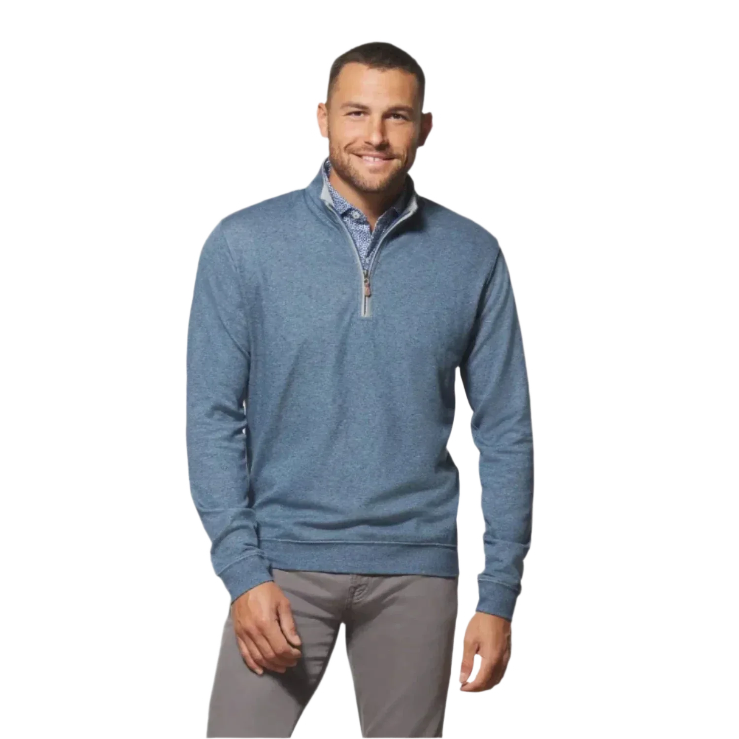 johnnie-O 01. MENS APPAREL - MENS HOODIES|SWEATERS - MENS PO Q ZIP Men's Sully 1/4 Zip Pullover SEQUOIA