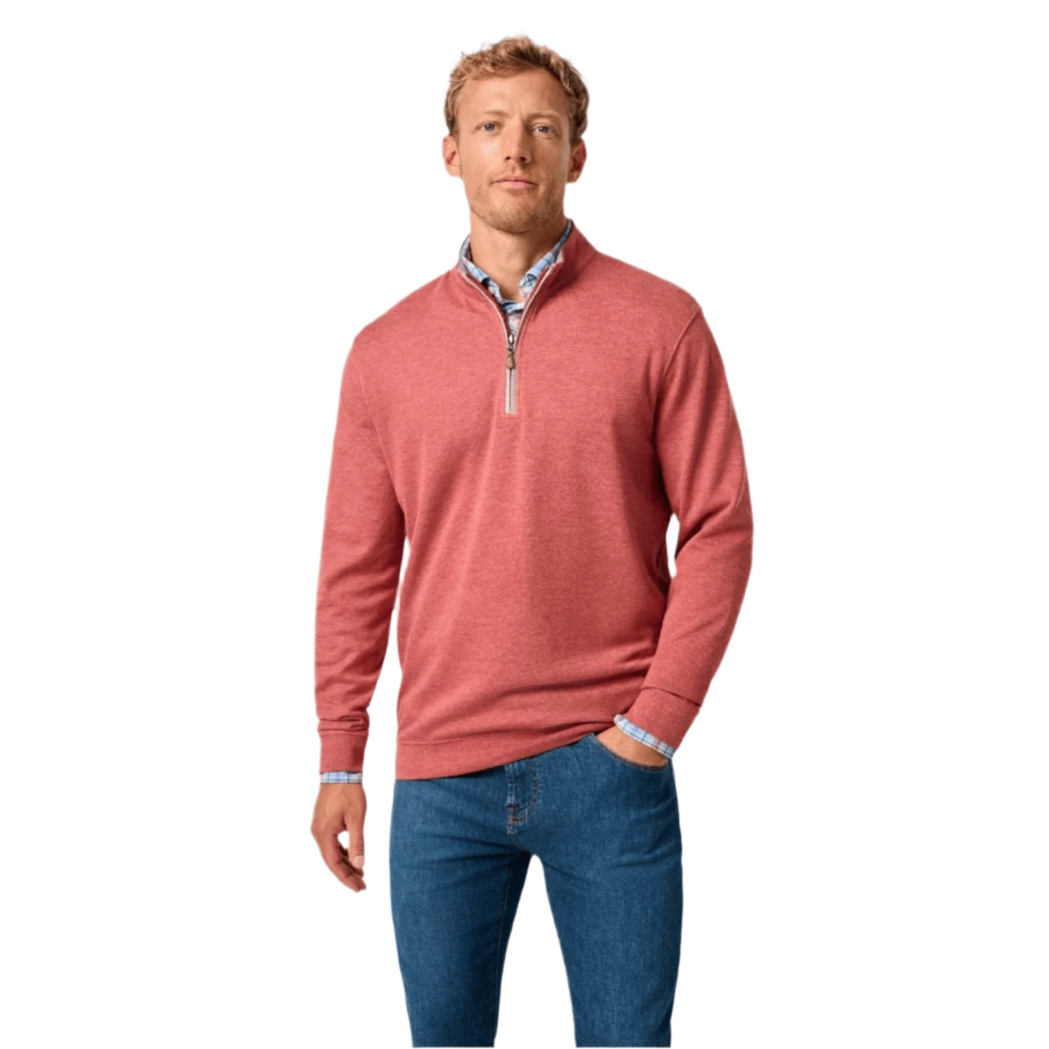 johnnie-O 01. MENS APPAREL - MENS HOODIES|SWEATERS - MENS PO Q ZIP Men's Sully 1/4 Zip Pullover MERLOT