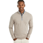 johnnie-O 01. MENS APPAREL - MENS HOODIES|SWEATERS - MENS PO Q ZIP Men's Sully 1/4 Zip Pullover WHET WHEAT