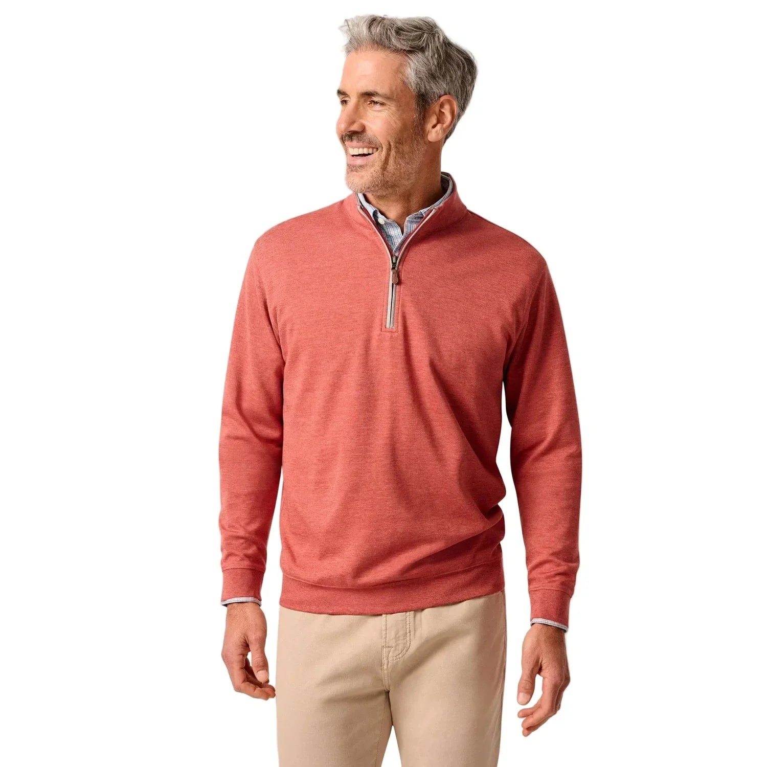 johnnie-O 01. MENS APPAREL - MENS HOODIES|SWEATERS - MENS PO Q ZIP Men's Sully 1/4 Zip Pullover SNAPPER