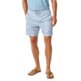 johnnie-O 01. MENS APPAREL - MENS SHORTS - MENS SHORTS SWIM Men's Surfin Safari Half Elastic 7" Surf Shorts SEYCHELLES