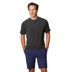 johnnie-O 01. MENS APPAREL - MENS T-SHIRTS - MENS T-SHIRT SS Men's The Course Performance T-Shirt HEATHER BLACK