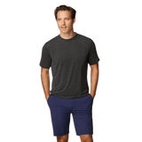 johnnie-O 01. MENS APPAREL - MENS T-SHIRTS - MENS T-SHIRT SS Men's The Course Performance T-Shirt HEATHER BLACK
