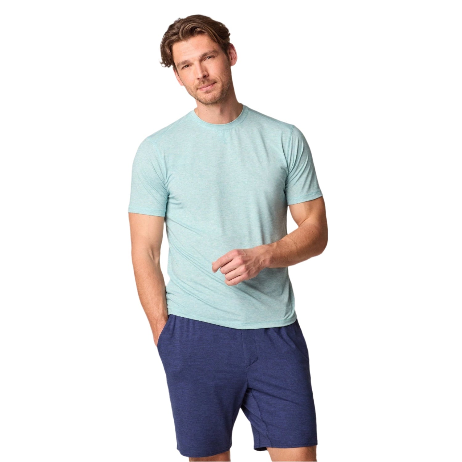 johnnie-O 01. MENS APPAREL - MENS T-SHIRTS - MENS T-SHIRT SS Men's The Course Performance T-Shirt GREEN GRASS