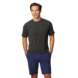 johnnie-O 01. MENS APPAREL - MENS T-SHIRTS - MENS T-SHIRT SS Men's The Course Tee HEATHER BLACK