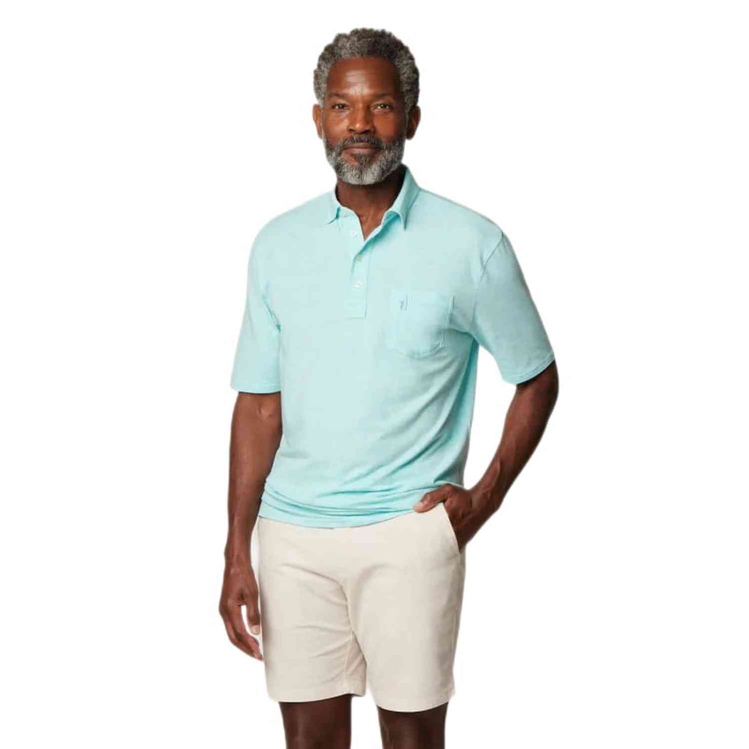 johnnie-O 01. MENS APPAREL - MENS SS SHIRTS - MENS SS POLO Men's The Heathered Original Polo 2.0 SNORKEL