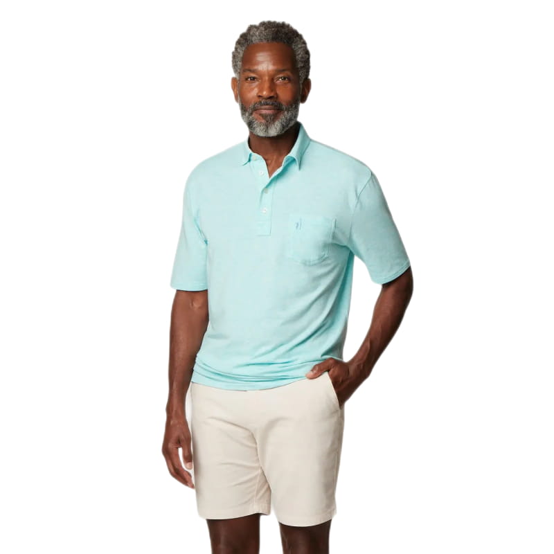 johnnie-O 01. MENS APPAREL - MENS SS SHIRTS - MENS SS POLO Men's The Heathered Original Polo 2.0 SNORKEL