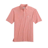 johnnie-O 01. MENS APPAREL - MENS SS SHIRTS - MENS SS POLO Men's The Heathered Original Polo 2.0 POMEGRANATE