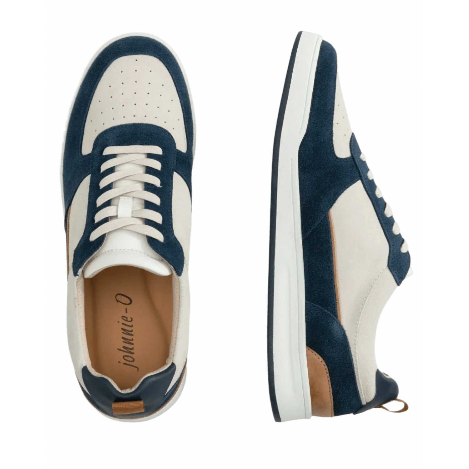 johnnie-O 04. MENS FOOTWEAR - MENS SHOES - MENS SHOES CASUAL Men's Topspin Court Sneaker NAVY | WHITE