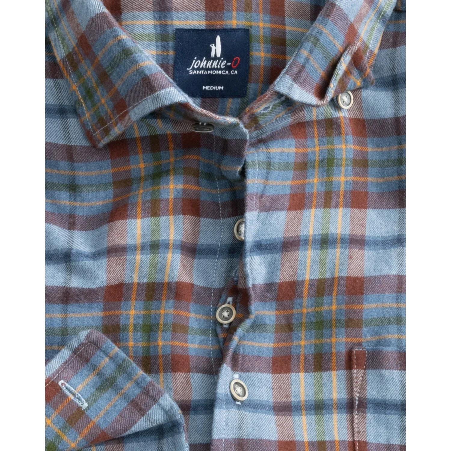 johnnie-O 01. MENS APPAREL - MENS LS SHIRTS - MENS LS BUTTON UP Men's Tucked Cotton Blend Button Up Shirt - Roger MALIBLU