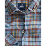 johnnie-O 01. MENS APPAREL - MENS LS SHIRTS - MENS LS BUTTON UP Men's Tucked Cotton Blend Button Up Shirt - Roger MALIBLU