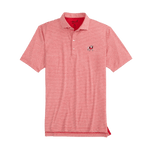 johnnie-O 01. MENS APPAREL - MENS SS SHIRTS - MENS SS POLO Men's UGA Clipper Striped Jersey Performance Polo RED 1