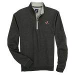 johnnie-O 01. MENS APPAREL - MENS HOODIES|SWEATERS - MENS PO Q ZIP Men's UGA Sully Quarter Zip Pullover HEATHER BLACK