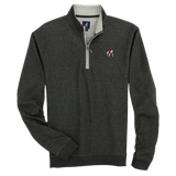 johnnie-O 01. MENS APPAREL - MENS HOODIES|SWEATERS - MENS PO Q ZIP Men's UGA Sully Quarter Zip Pullover HEATHER BLACK