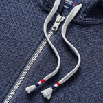 johnnie-O 01. MENS APPAREL - MENS LS SHIRTS - MENS LS HOODY Men's Zoeller Ripple Knit Half-Zip Hoodie INDIGO