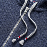 johnnie-O 01. MENS APPAREL - MENS LS SHIRTS - MENS LS HOODY Men's Zoeller Ripple Knit Half-Zip Hoodie INDIGO