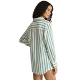 Z Supply 02. WOMENS APPAREL - WOMENS LS SHIRTS - WOMENS LS LOUNGE Women's Saturdays Stripe Shirt RFR RAINFOREST